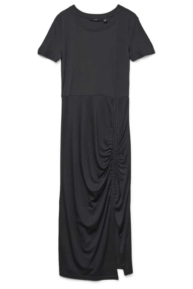 Vero Moda - Vmmedi Ss Calf Dress - 4709686 Obsidian