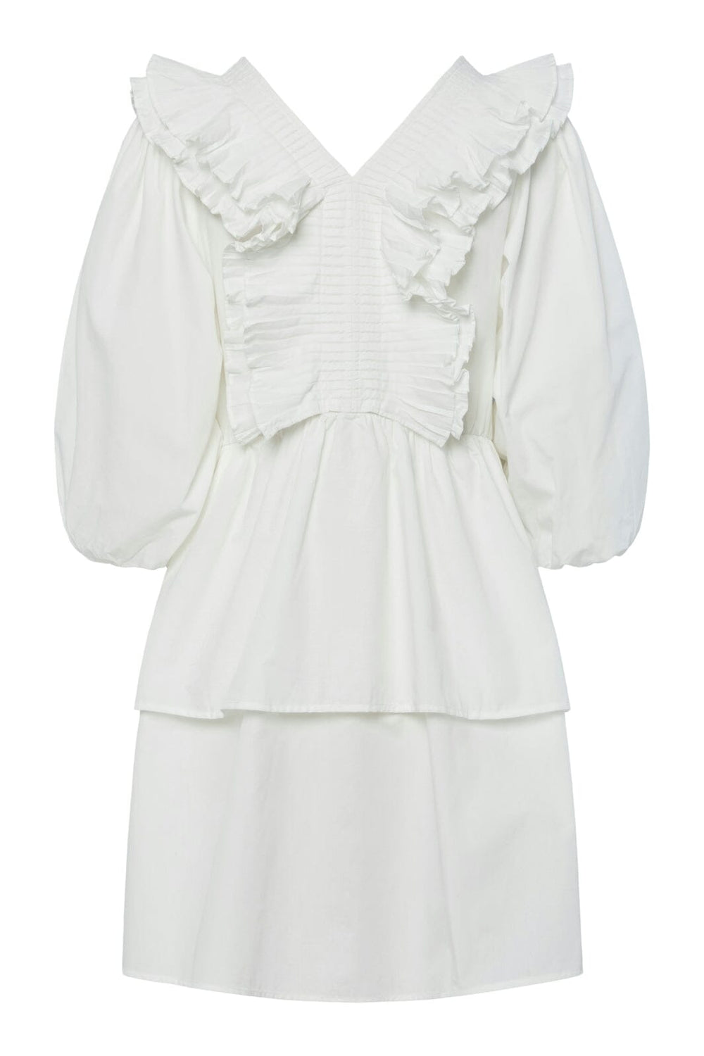 Y.A.S - Yasruna 3/4 Ruffle Dress - 4881765 Star White