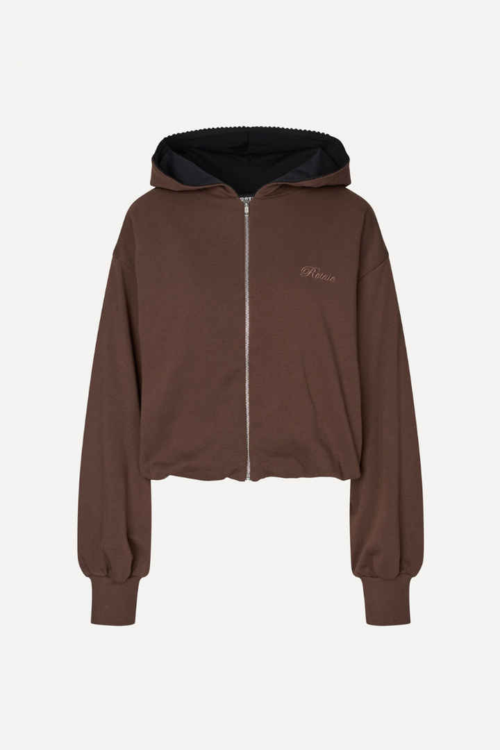 Rotate - Zip Sweat Hoodie 116896559 - 559 Chestnut