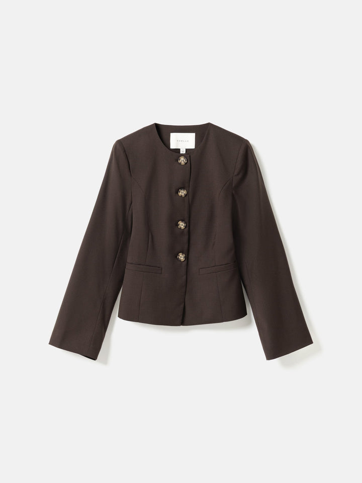 Noella - N-Kasaundra Ls Blazer 12700035 - 674 - Chocolate