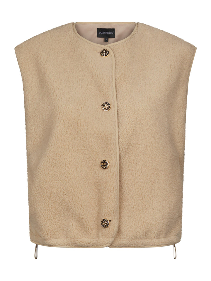Valentin Studio - Fluffy Vest 167485 - 213 - Sand