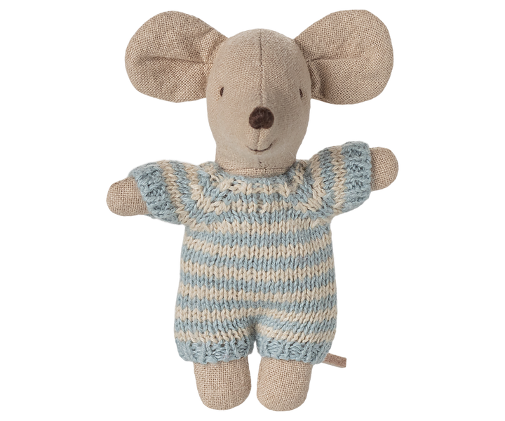 Maileg - Babymus I Babylift - Blå - Baby Mouse