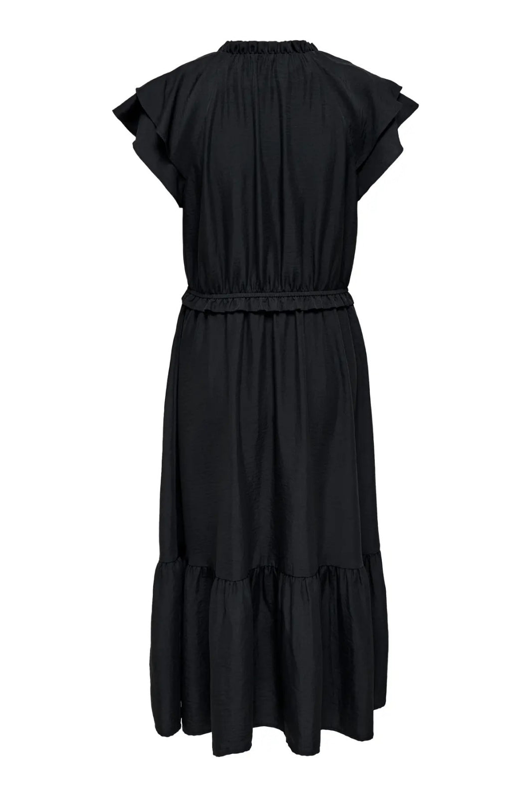 JDY - Jdytrain S/L Frill Midi Dress - 4894074 Black