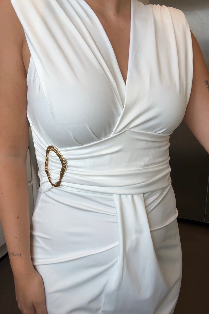A-bee - Mirella Dress - White