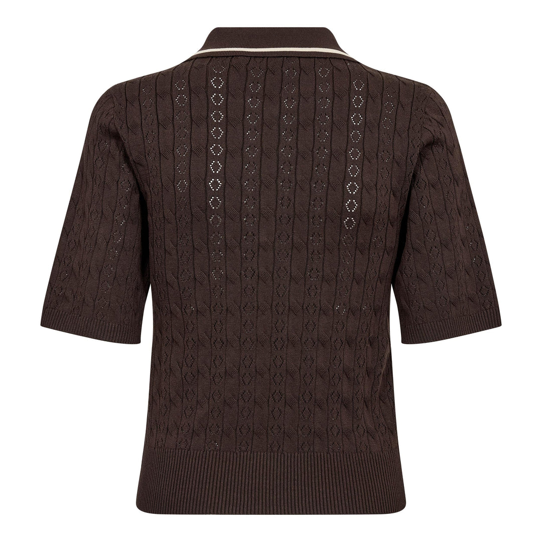 Co´Couture - Luecc Ss Polo Knit 500217 - 20003 - Dark Brown