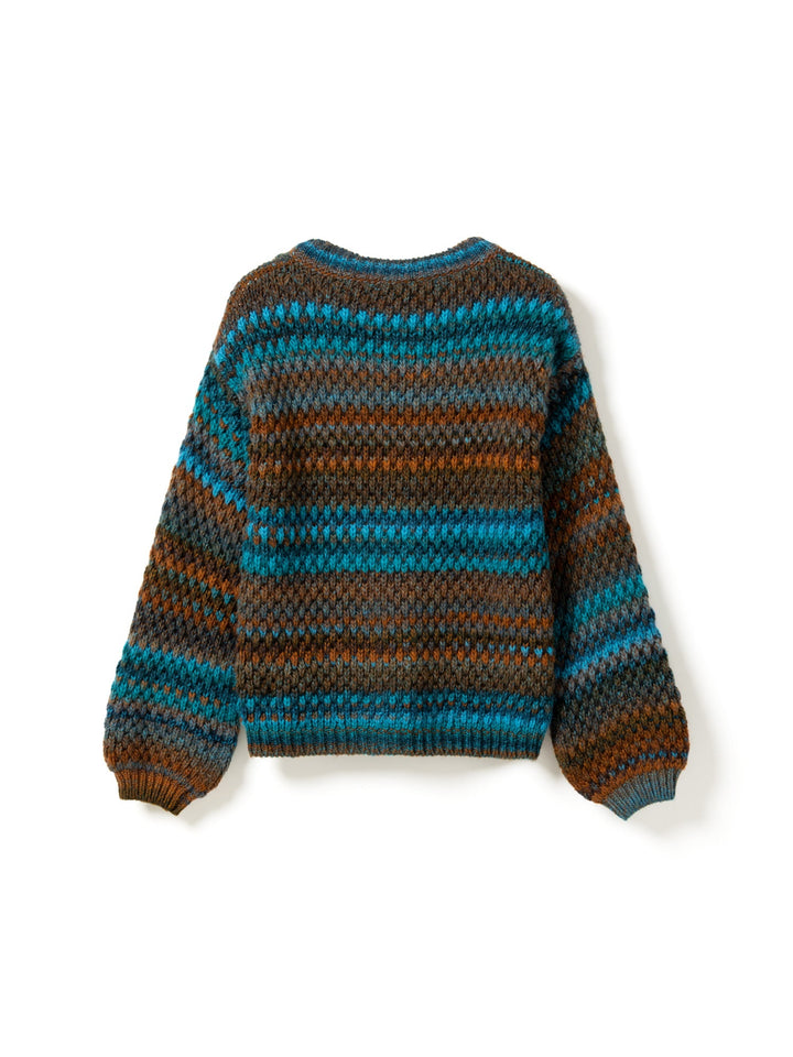 Noella - Kae Knit Cardigan 10870001 - 1375 - Turqouise Brown Mix