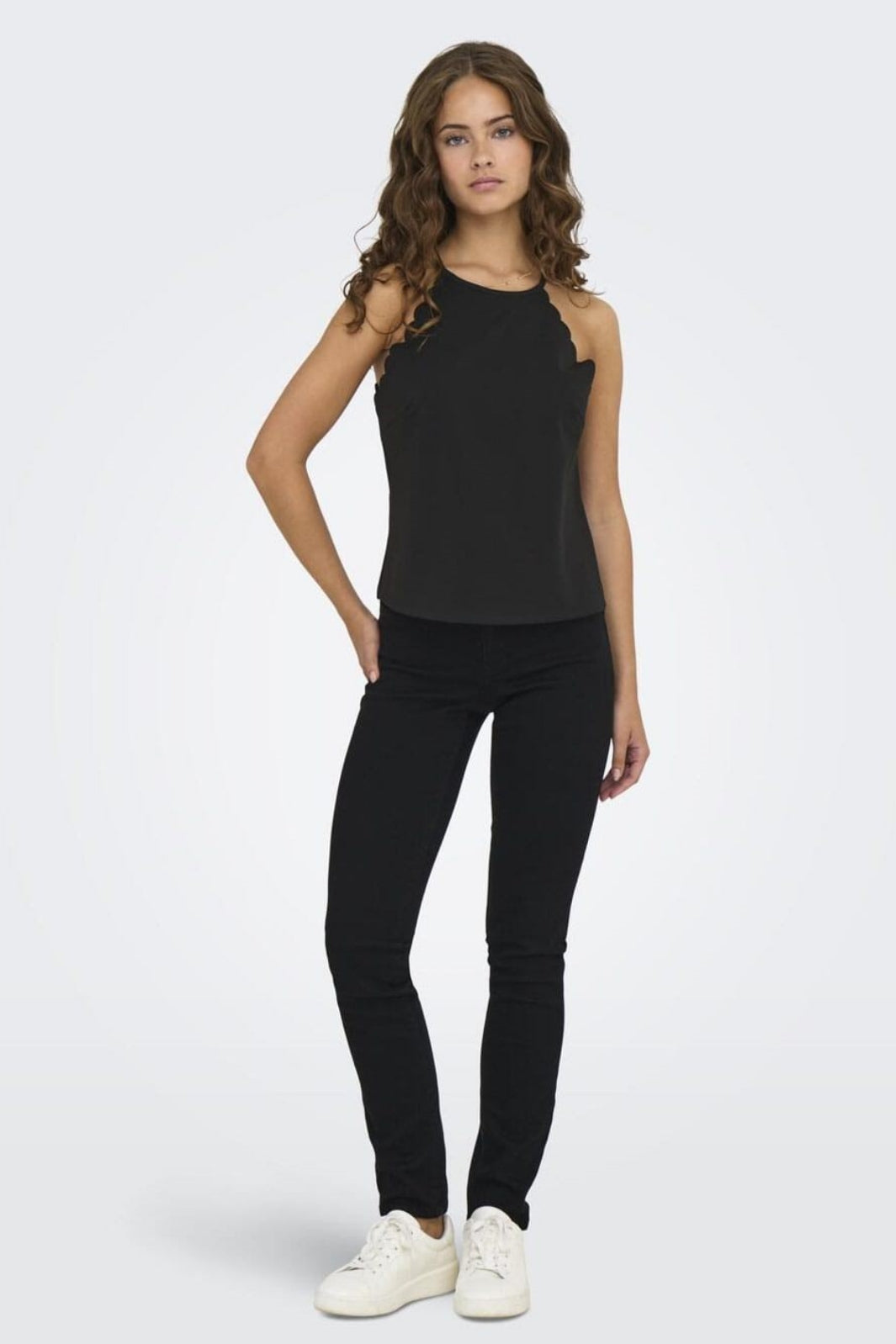 Only - Onlsilja S/L Short Top Box - 4774553 Black