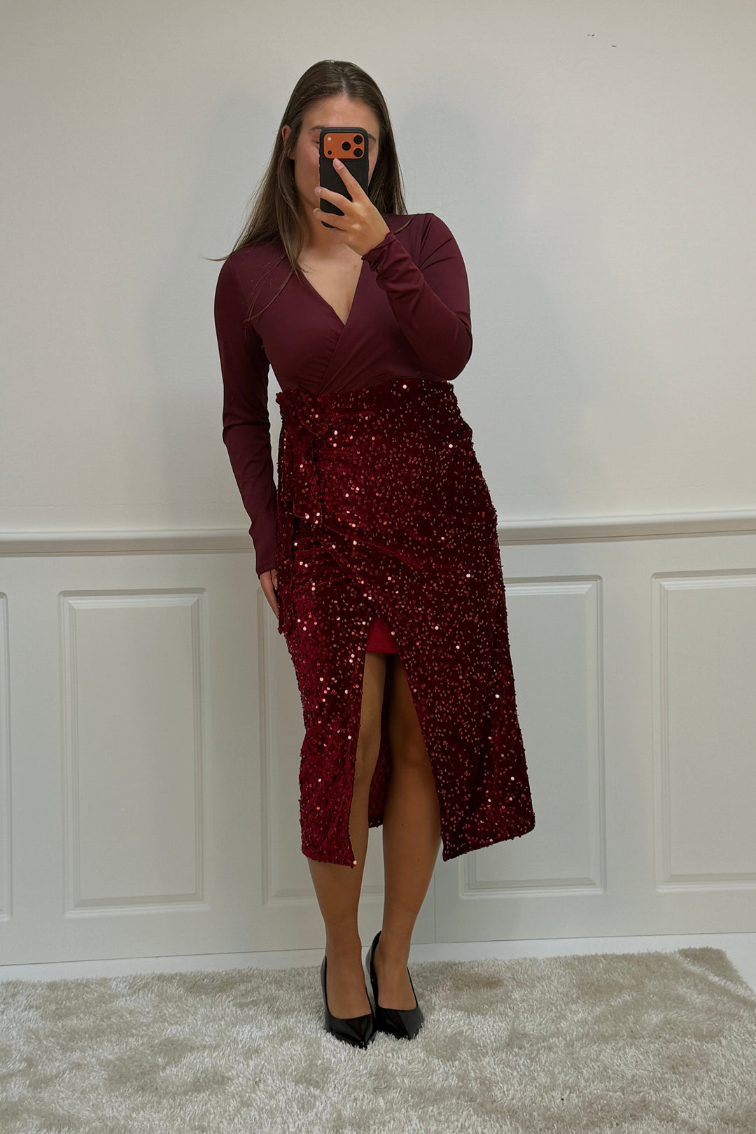 A-bee - Viviana dress - Dark Red