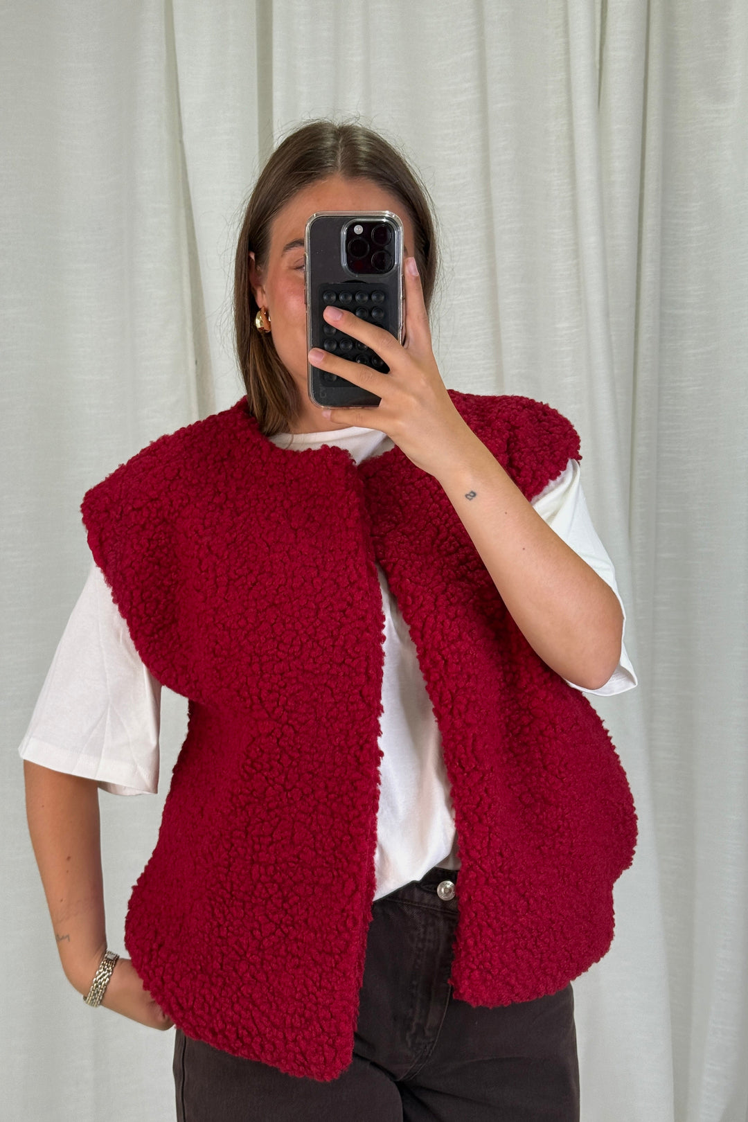 A-bee - Alicia Vest - Burgundy
