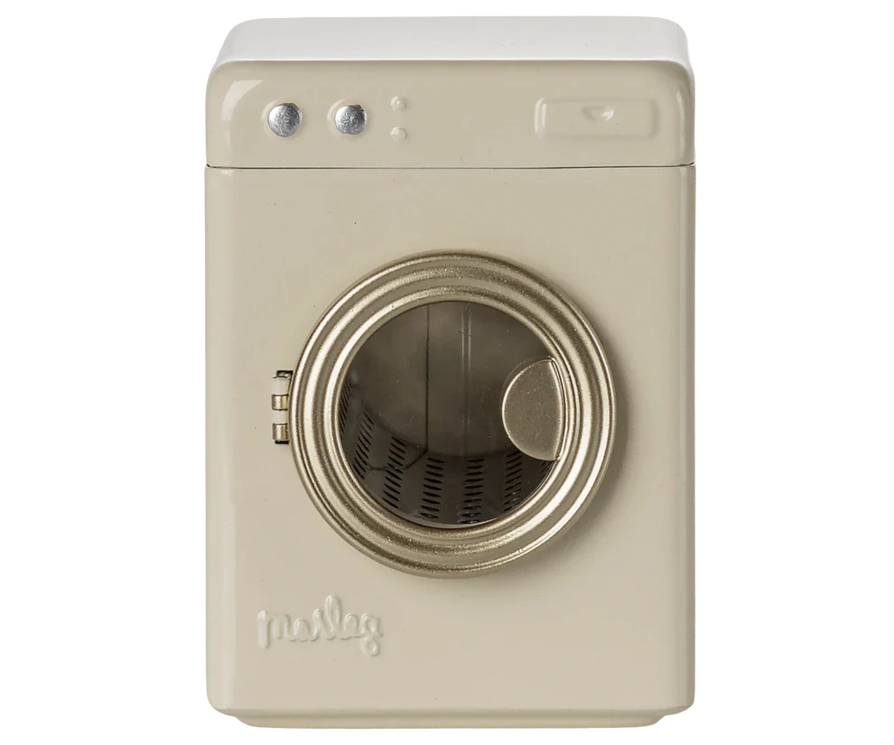 Maileg - Vaskemaskine, Mus - Råhvid - 11-5129-00
