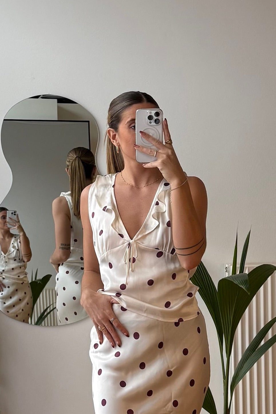 Modström - Vanjamd Print Top 58990 - 13634 - Wineberry Dot