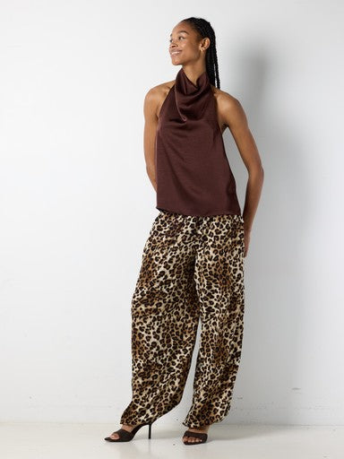Noisy May - Nmbrisa Highneck Satin Top Tnt/17 - 5142877 Chocolate Brown