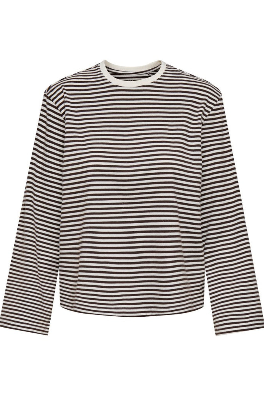 Only - Onlfreja Stripe L/S Wide Sleeve - 5082168 Coffee Bean Cloud Dancer (Mel)