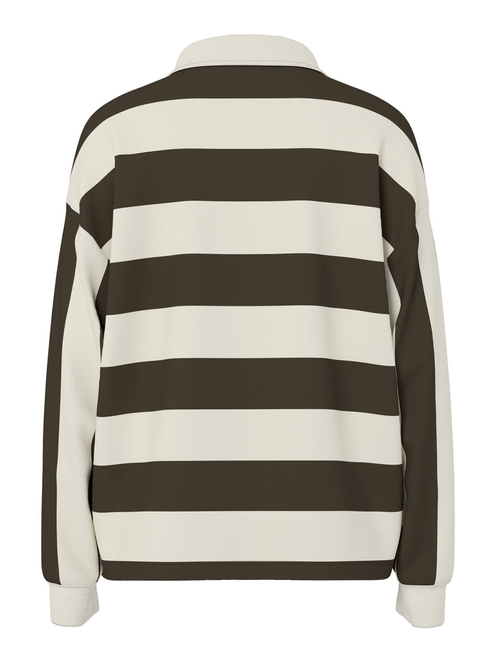 Pieces - Pcfilucca Ls Loose Polo Shirt - 5080297 Delicioso Birch