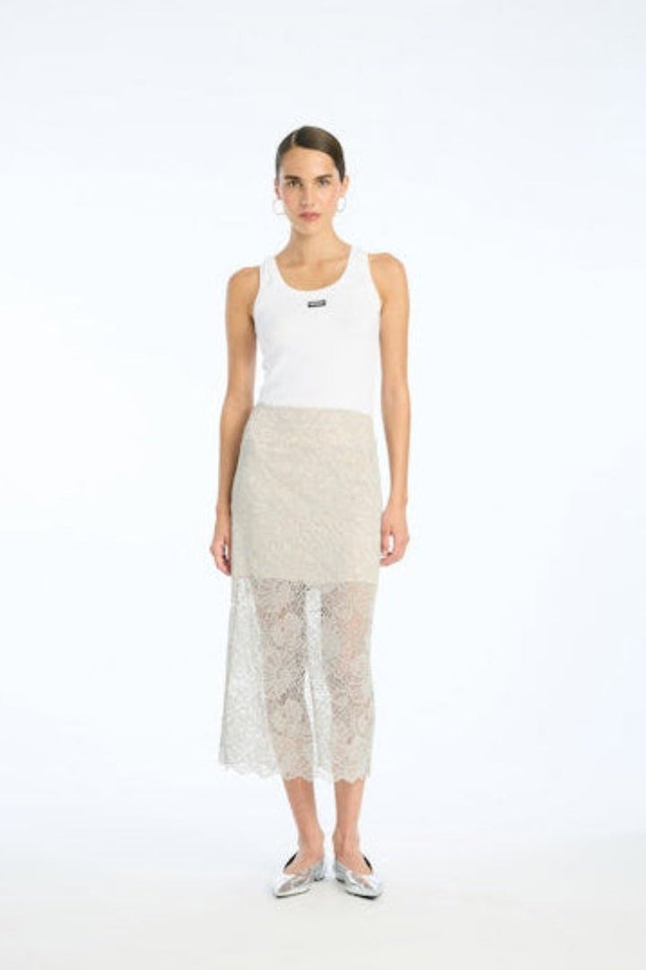 Rotate - Ruffle Hem Tank Top 115281400 - 400 Bright White