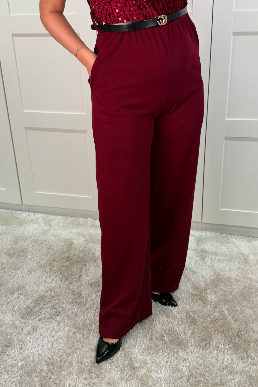 A-bee - Carina Jumpsuit - Burgundy Buksedragter 
