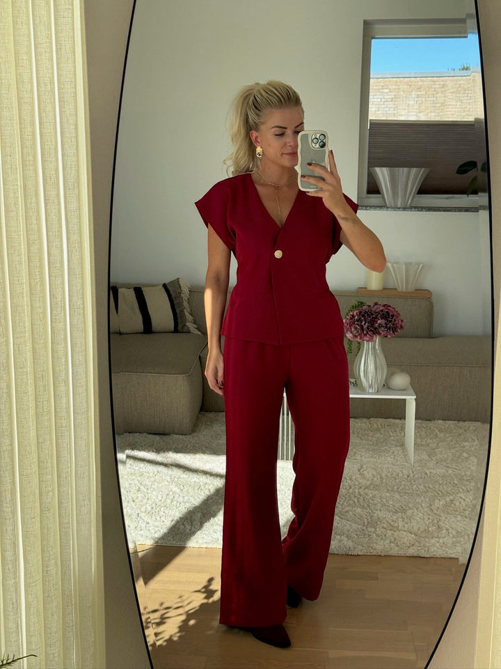 A-bee - Clarice Pants - Burgundy Bukser 