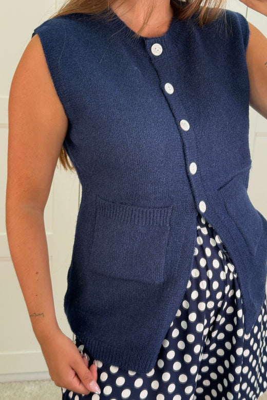 A-bee - Esme Vest - Navy Veste 
