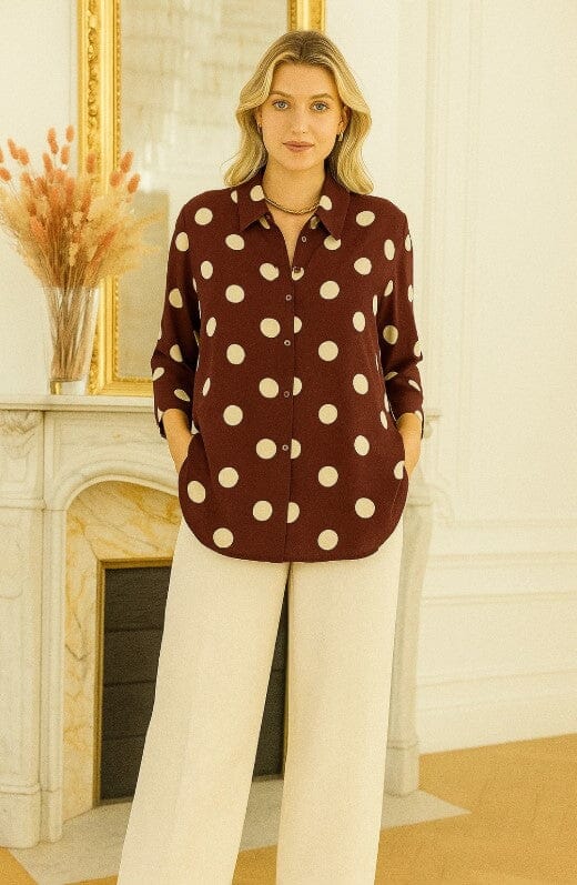 A-bee - Evelyn Blouse - Chocolate Bluser 