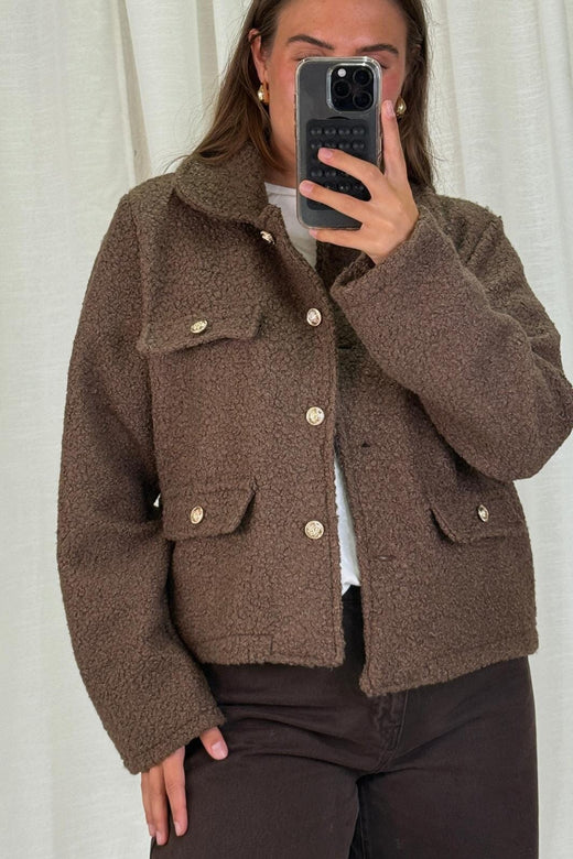 A-bee - Jasmin Jacket - Dark Brown Jakker 
