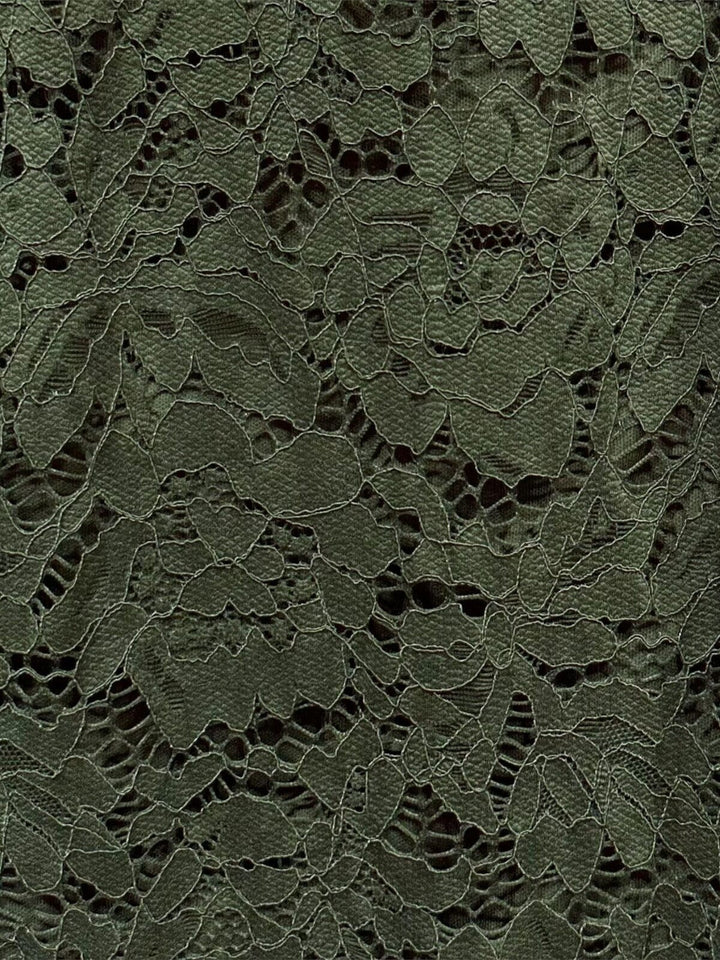 A-bee - Long Flower Lace Skirt 176_6923-W6_2 - Khaki
