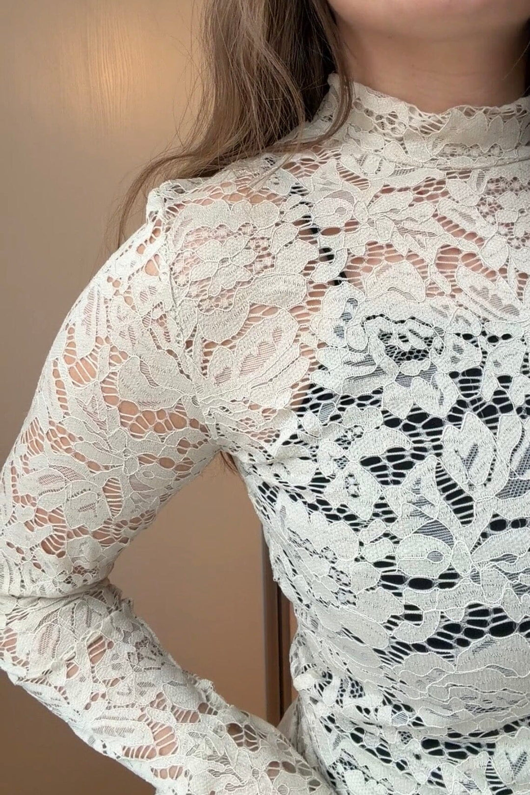 A-bee - Magalieblouse - Beige Bluser 