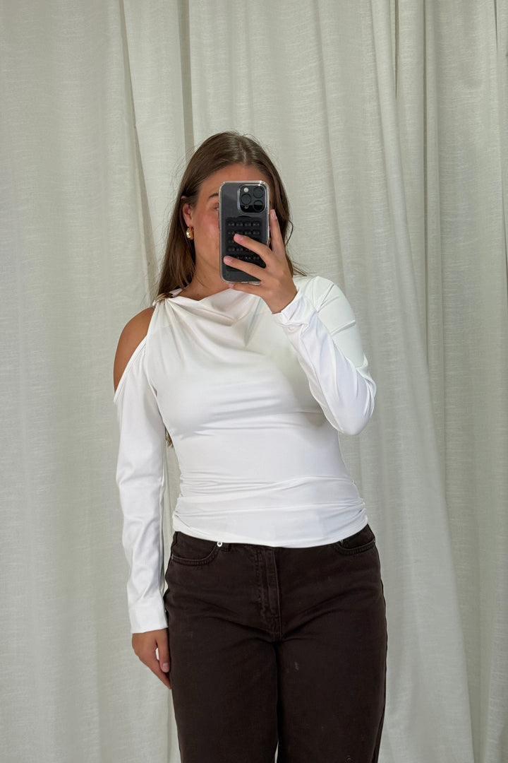 A-bee - Melinda Blouse - White Bluser 