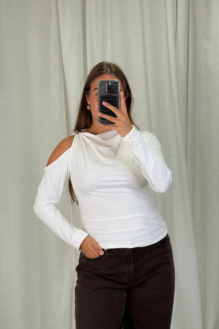 A-bee - Melinda Blouse - White Bluser 