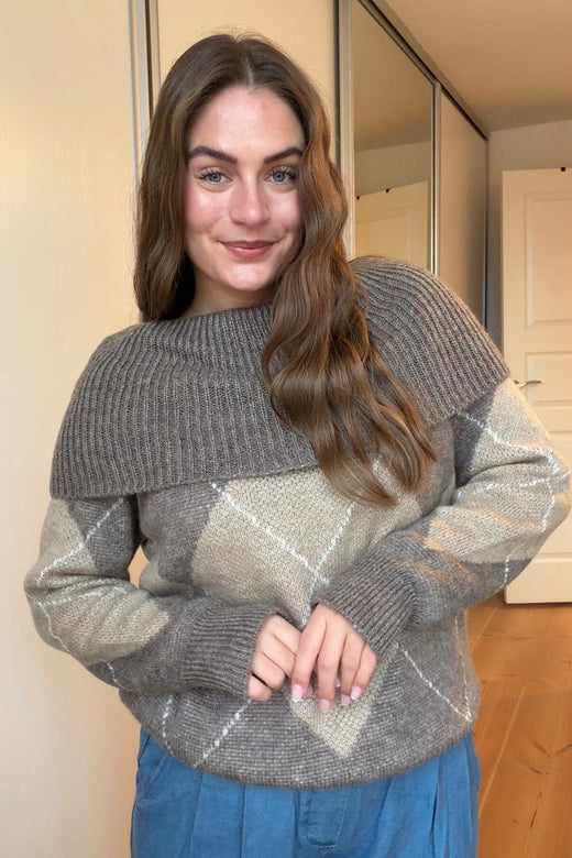 A-bee - Philippa Knit - Champagne Strikbluser 