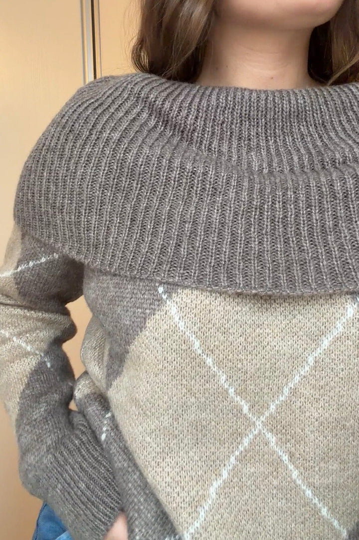 A-bee - Philippa Knit - Champagne Strikbluser 