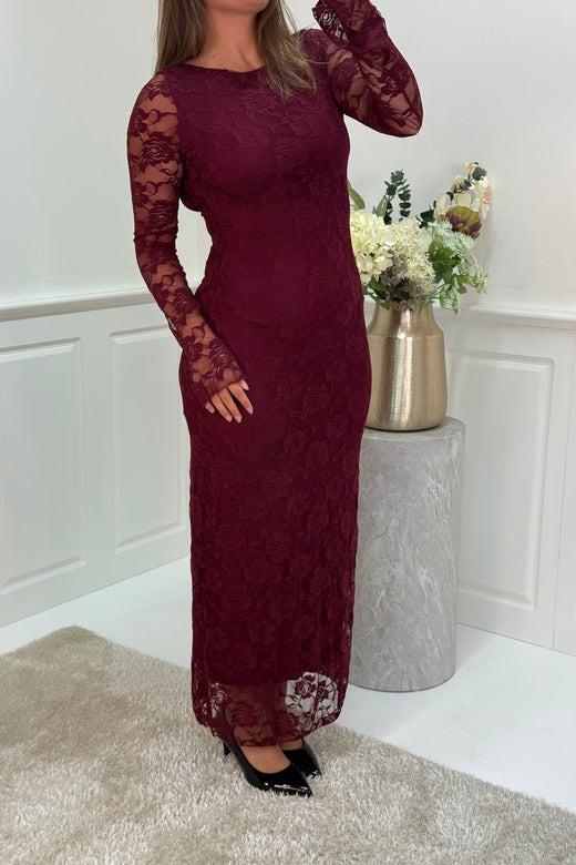 A-bee - Ramona Dress - Burgundy Kjoler 