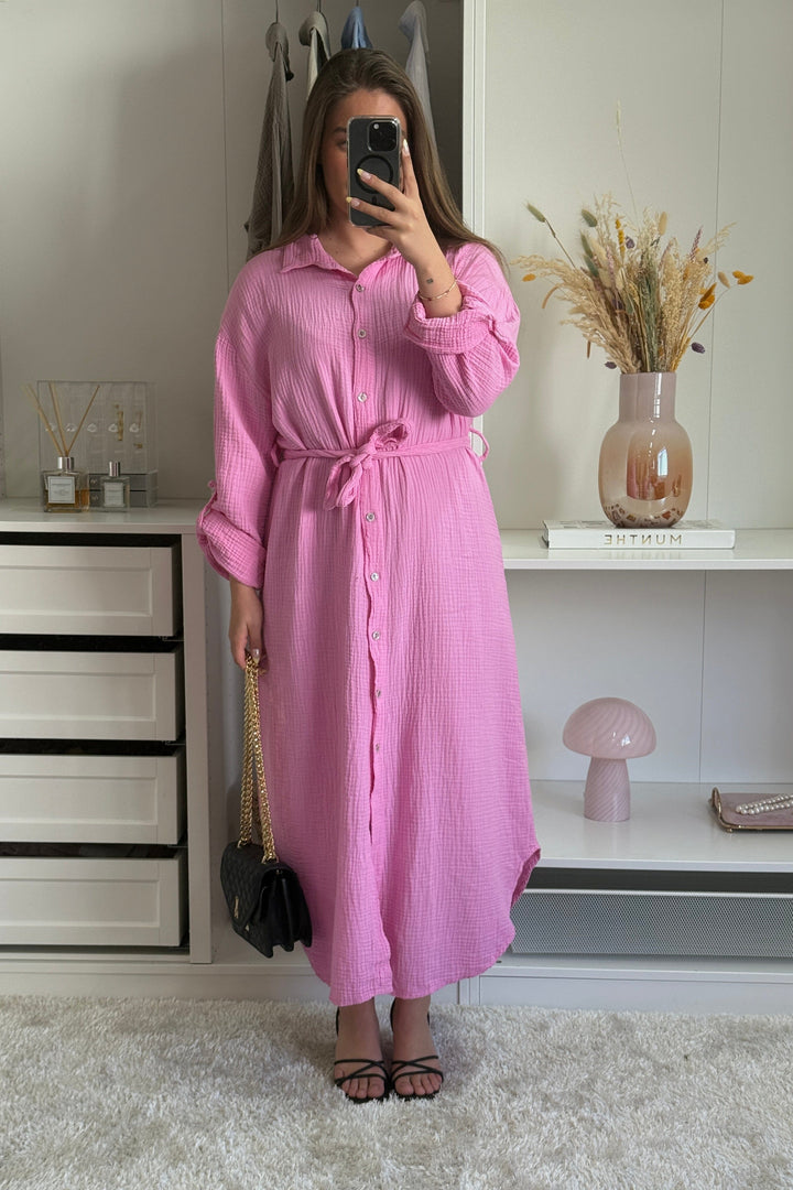 A-bee - Sabina Dress - Pink Kjoler 