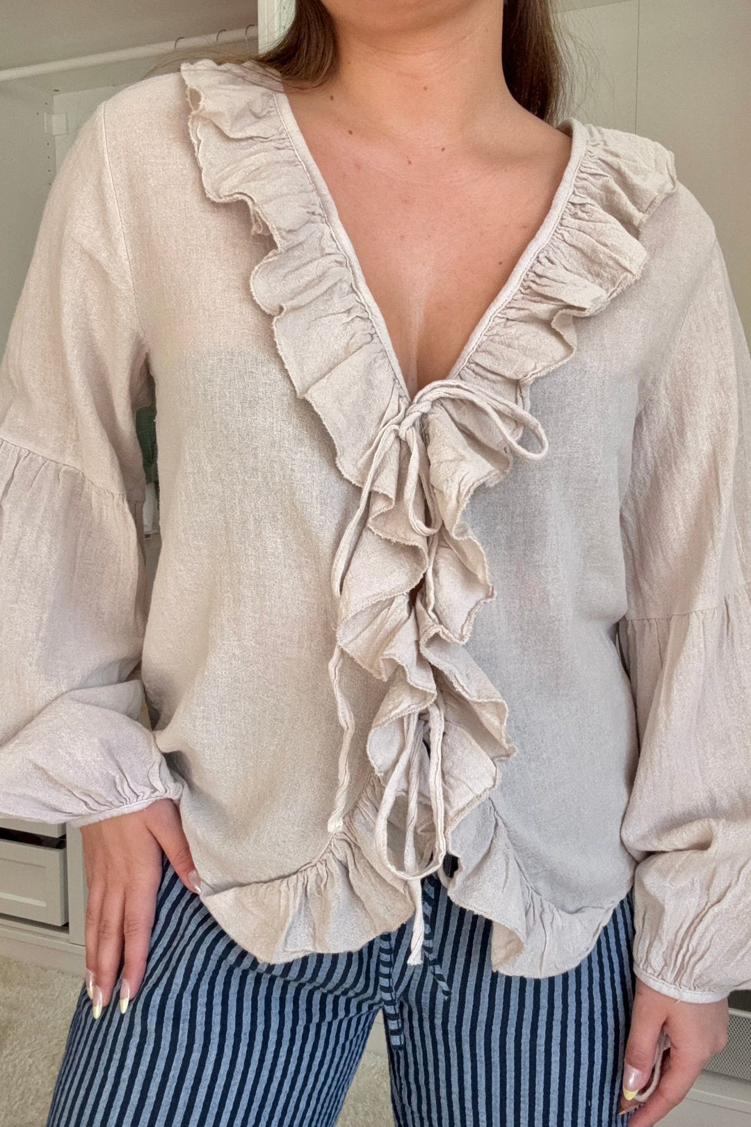 A-bee - Solveig Shirt - Beige Bluser 
