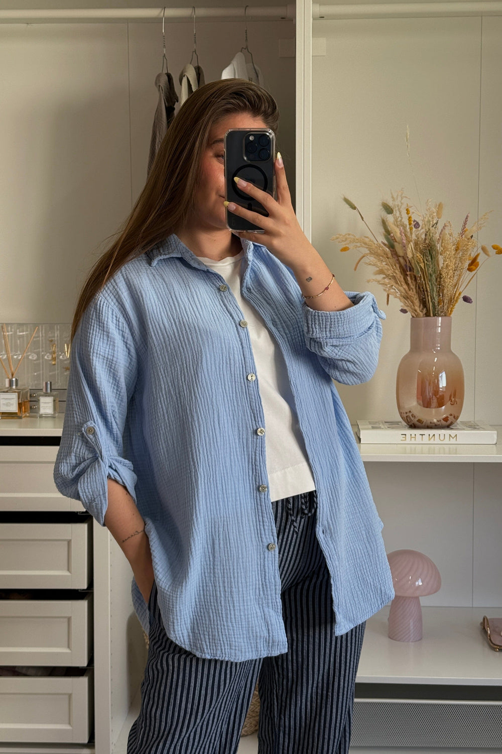 A-bee - Tilde Shirt - Sky Blue Skjorter 