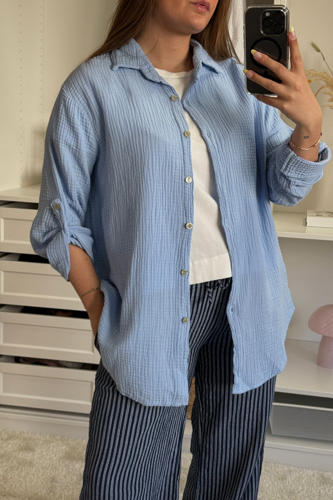 A-bee - Tilde Shirt - Sky Blue Skjorter 