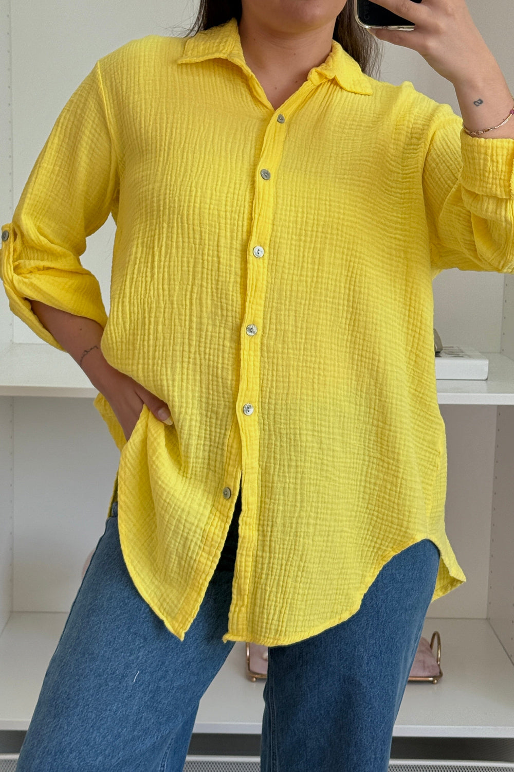 A-bee - Tilde Shirt - Yellow Skjorter 