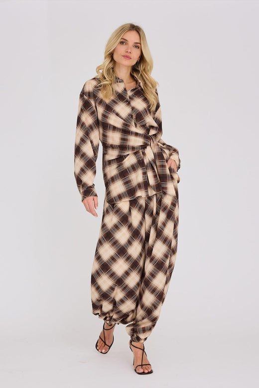 A-View - Elsi Shirt AV8266 - 156 - Brown/Sand
