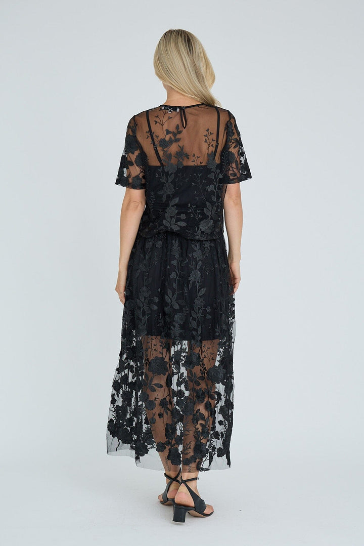 A-View - Fuschia Blouse AV4881 - 999 - Black Bluser 