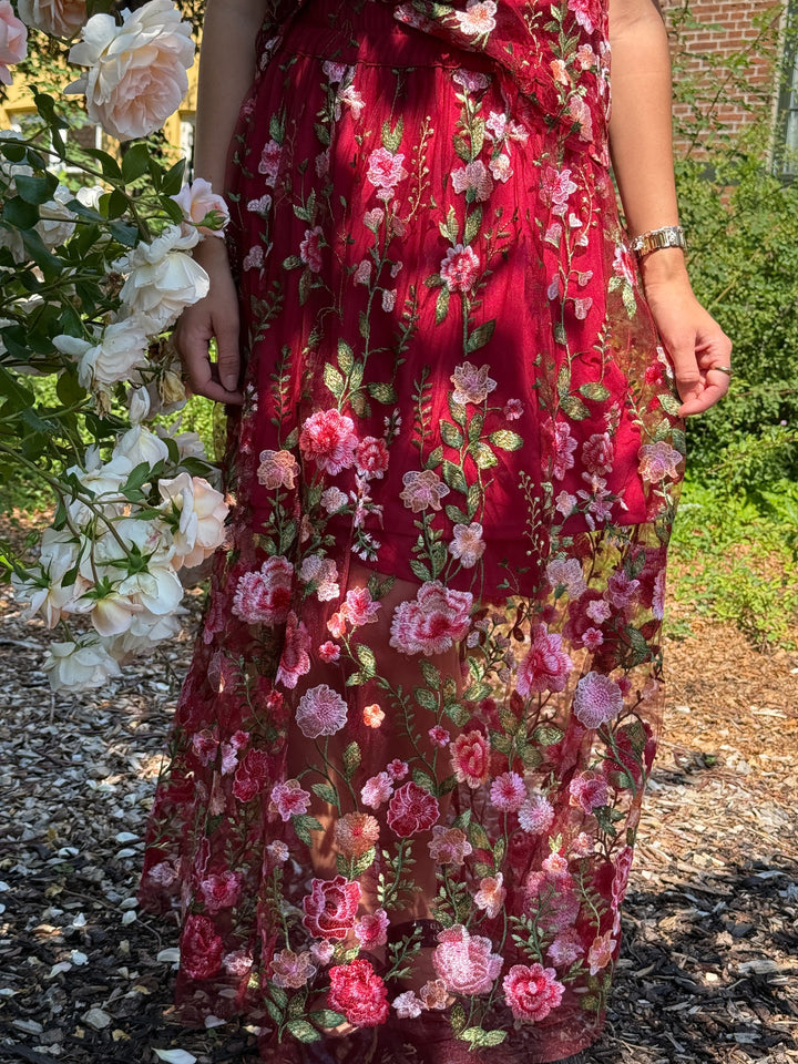 A-View - Fuschia Skirt AV4624 - 373 - Bordeaux/Rose Nederdele 