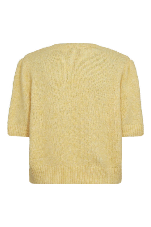 A-View - Inge S/S Knit Pullover AV7076 - 069 - Pale Yellow Strikbluser 