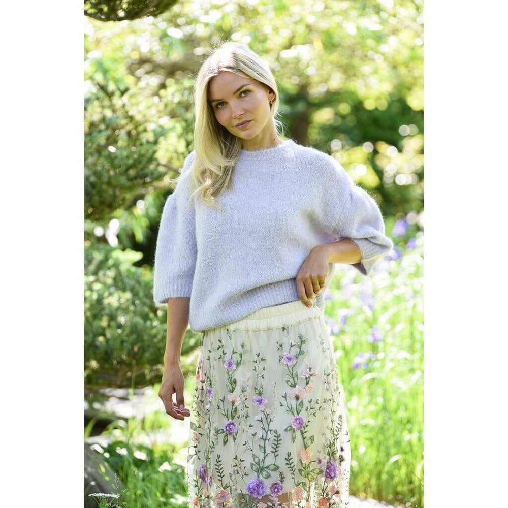 A-View - Inge S/S Knit Pullover AV7076 - 301 - Lilac Strikbluser 