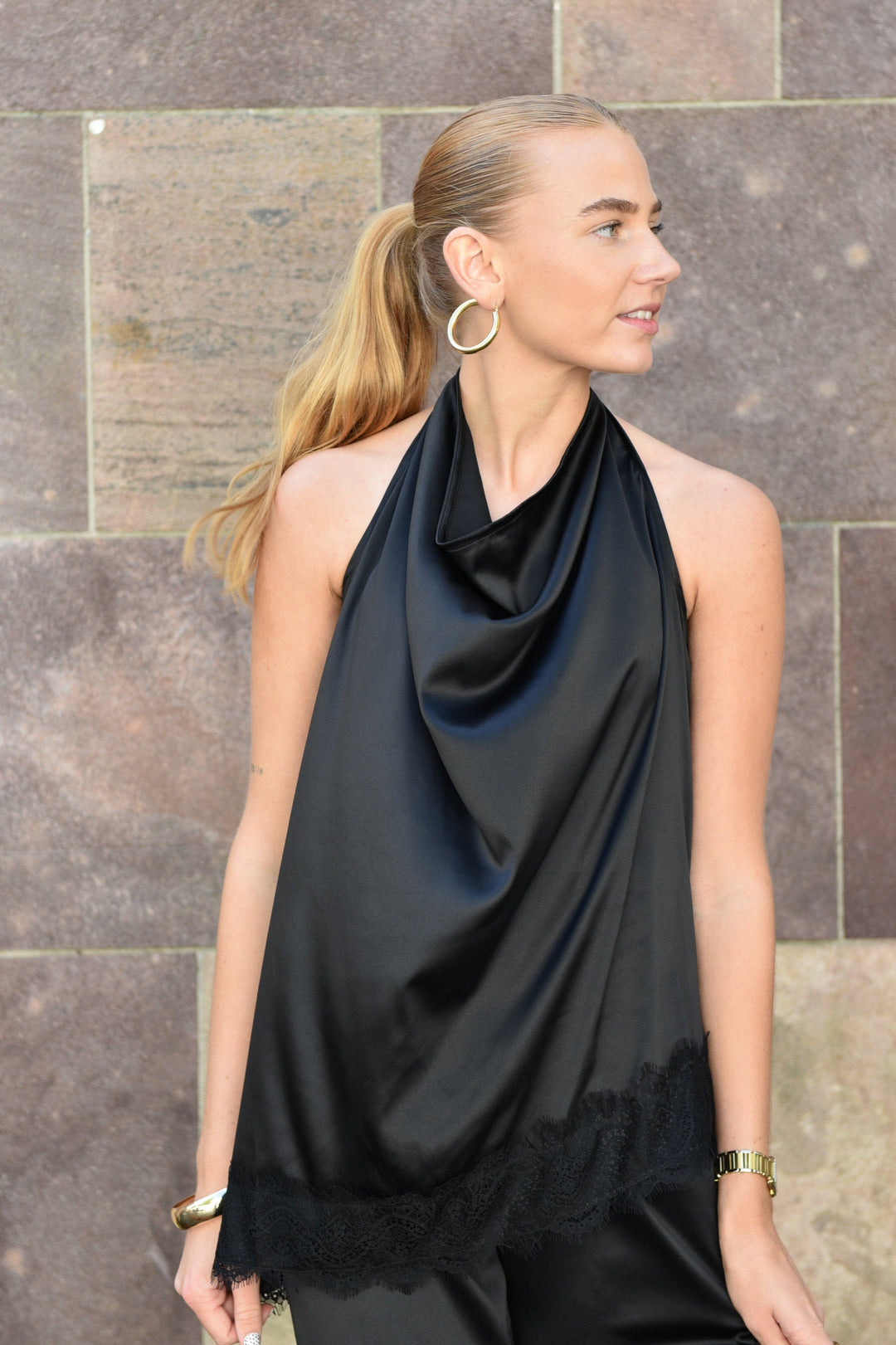 A-View - Katti Asymetric Top AV8209 - 194 - Dark Brown Toppe 