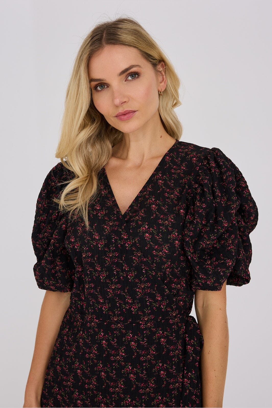 A-View - Sinda Print Dress AV5097 - 163 - Black/Pink