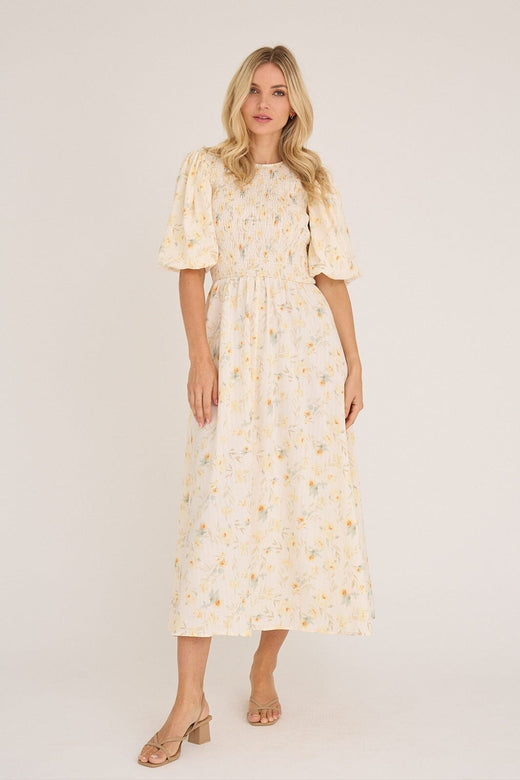 A-View - Tabita Dress AV5010 - 201 - Sand/Yellow