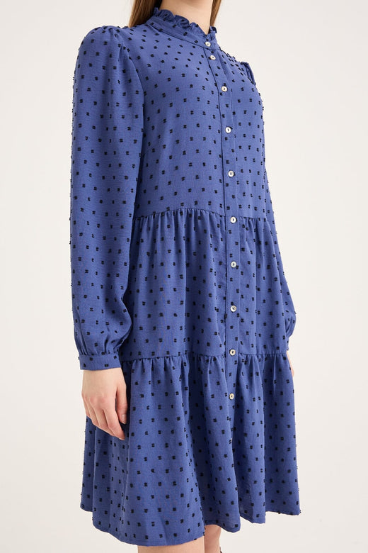 A-View - Vanessa L/S Dress AV6025 - 294 - Blue/Black