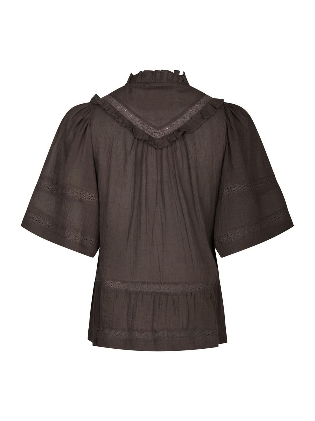 Förbeställning - Neo Noir - Evienne S Voile Top 161856 - 676 - Dark Brown