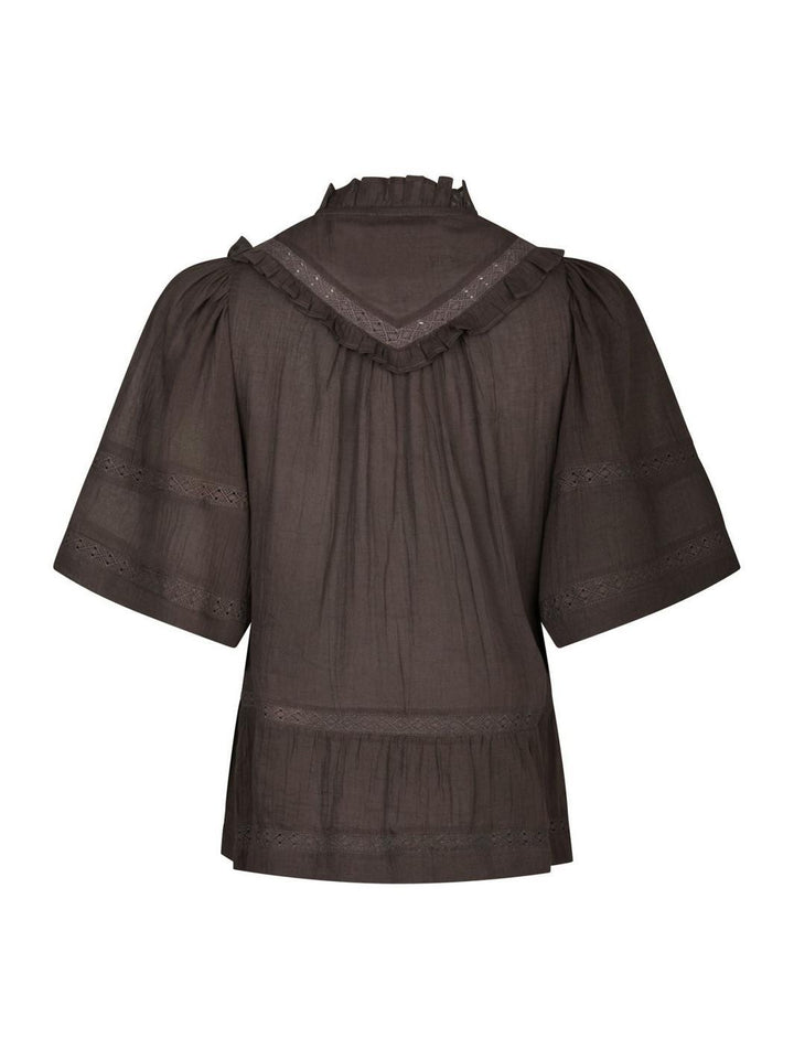 Förbeställning - Neo Noir - Evienne S Voile Top 161856 - 676 - Dark Brown