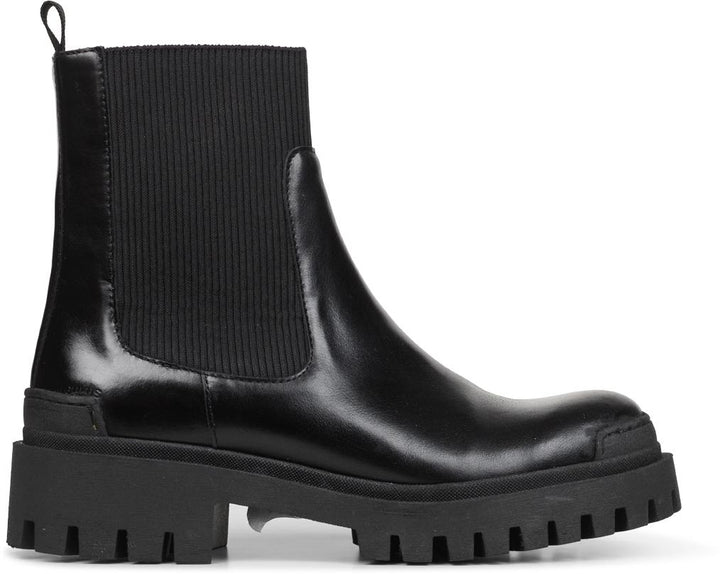 Angulus - Hacker Støvle Med Elastik - Black Støvler 