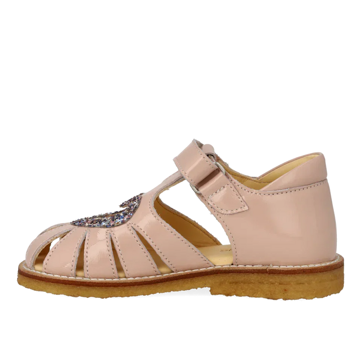 Angulus - Hjertesandal Med Funklende Glitter Hjerte 5186-202 - 3282/3296 Rosebud/pastel Multi Glitter Sandaler 