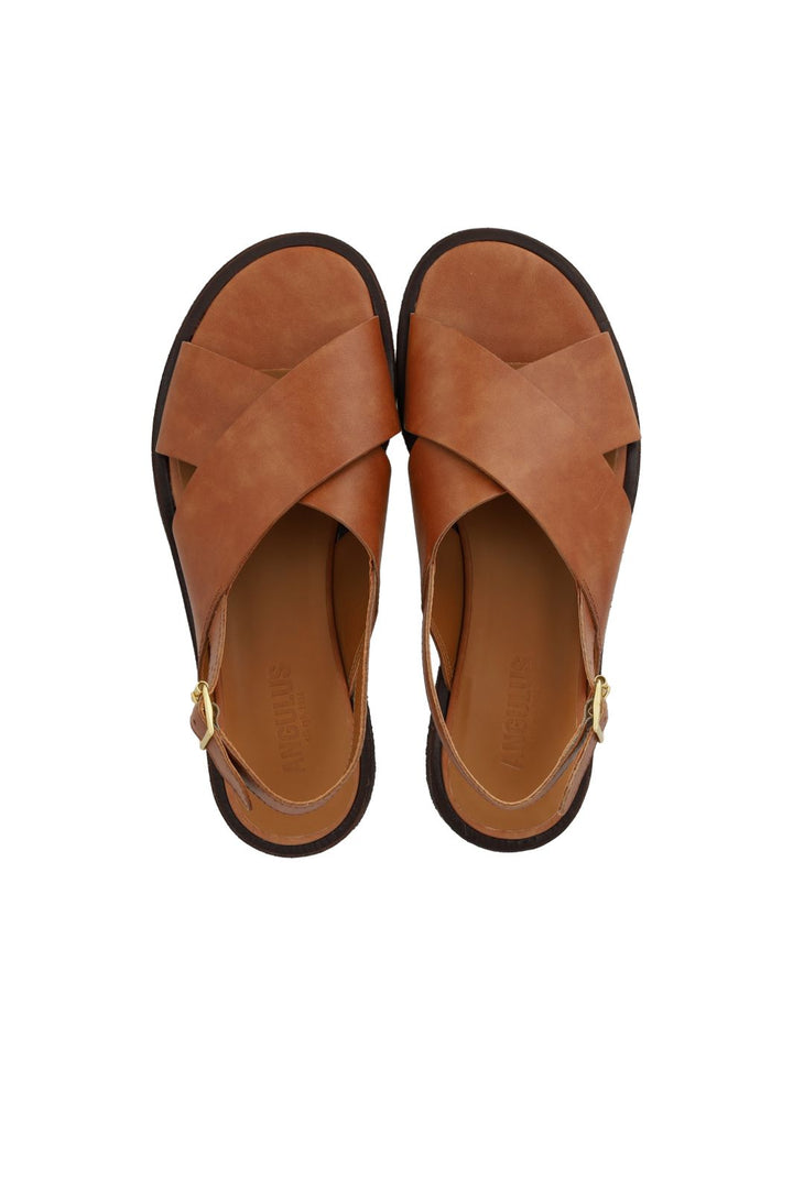 Angulus Women - Klassisk Krydssandal 5637-106 - 3637 - Tan